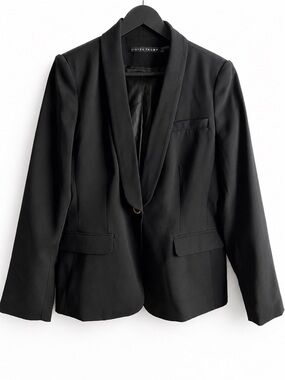 Ivanka Trump Black Blazer Size 10 Shawl Collar Gold Button Career